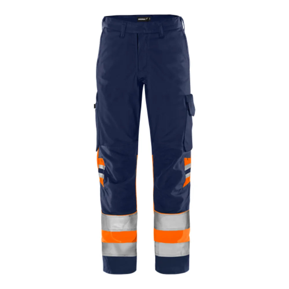 Fristads High Vis Green Broek Klasse 1 2649 Gplu High Vis Oranje Marineblauw