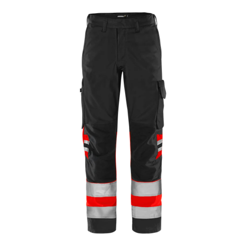 Fristads High Vis Green Broek Klasse 1 2649 Gplu High Vis Rood Zwart