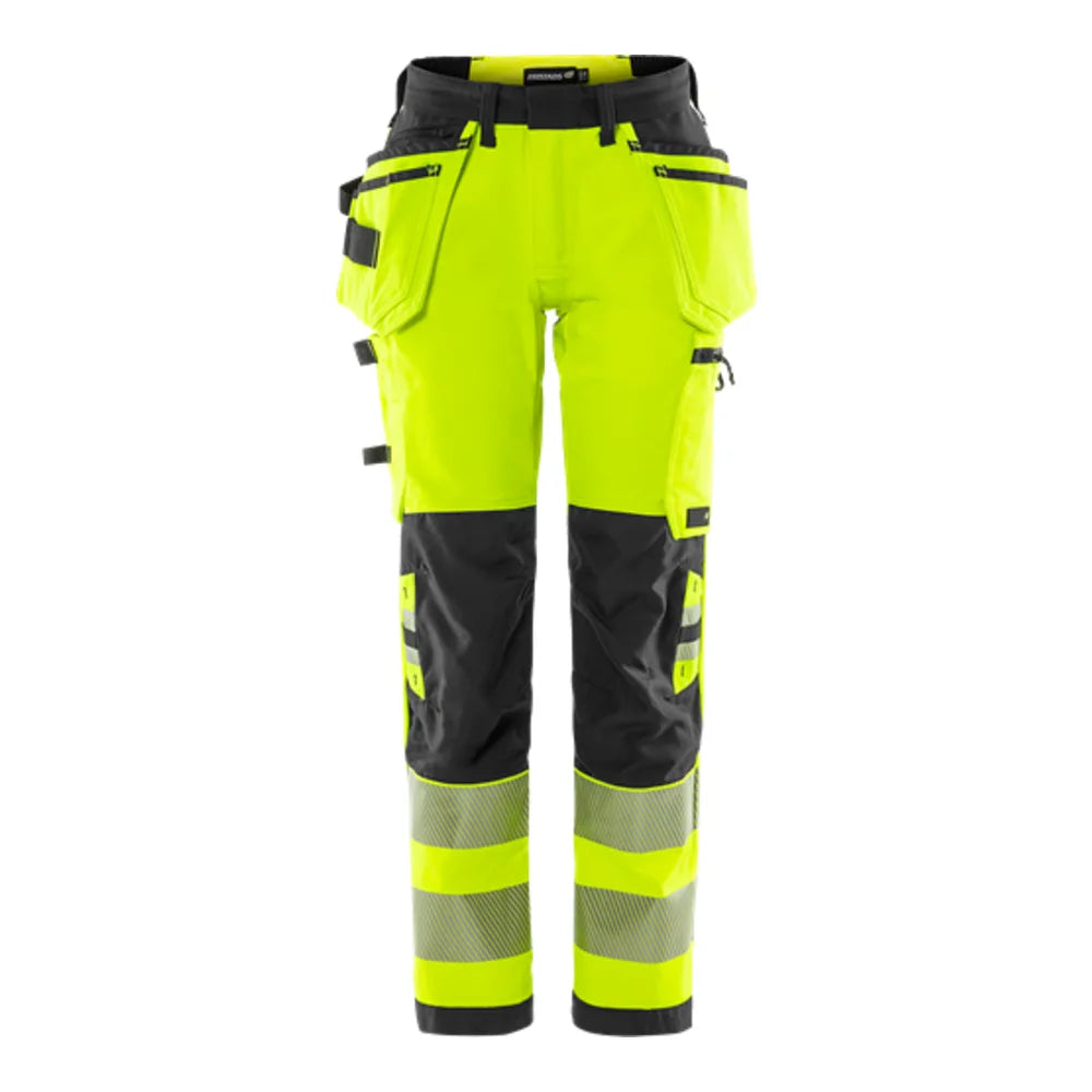 Fristads High Vis Green Werkbroek Dames Stretch Klasse 2 2664 Gstp High Vis Geel Zwart