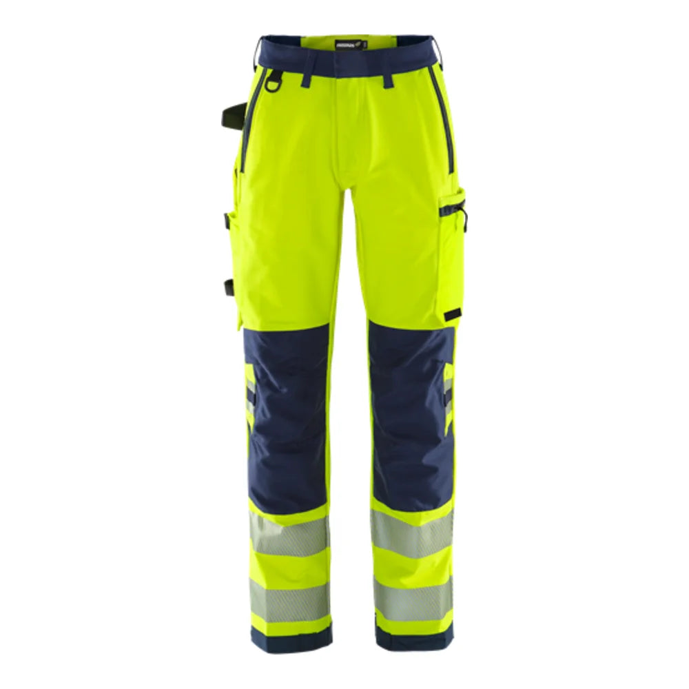 Fristads High Vis Green Broek Dames Stretch Klasse 2 2665 Gstp High Vis Geel Marineblauw