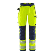 Fristads High Vis Green Broek Dames Stretch Klasse 2 2665 Gstp High Vis Geel Marineblauw