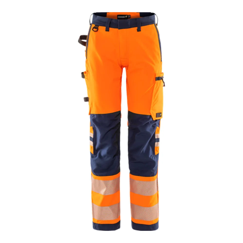Fristads High Vis Green Broek Dames Stretch Klasse 2 2665 Gstp High Vis Oranje Marineblauw