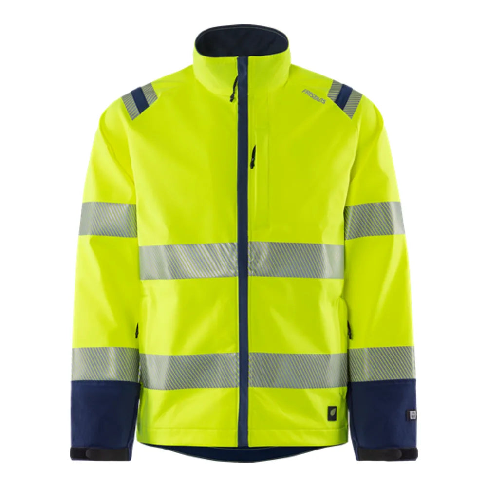 Fristads High Vis Green Stretch Jack Klasse 3 4647 Gstp High Vis Geel Marineblauw
