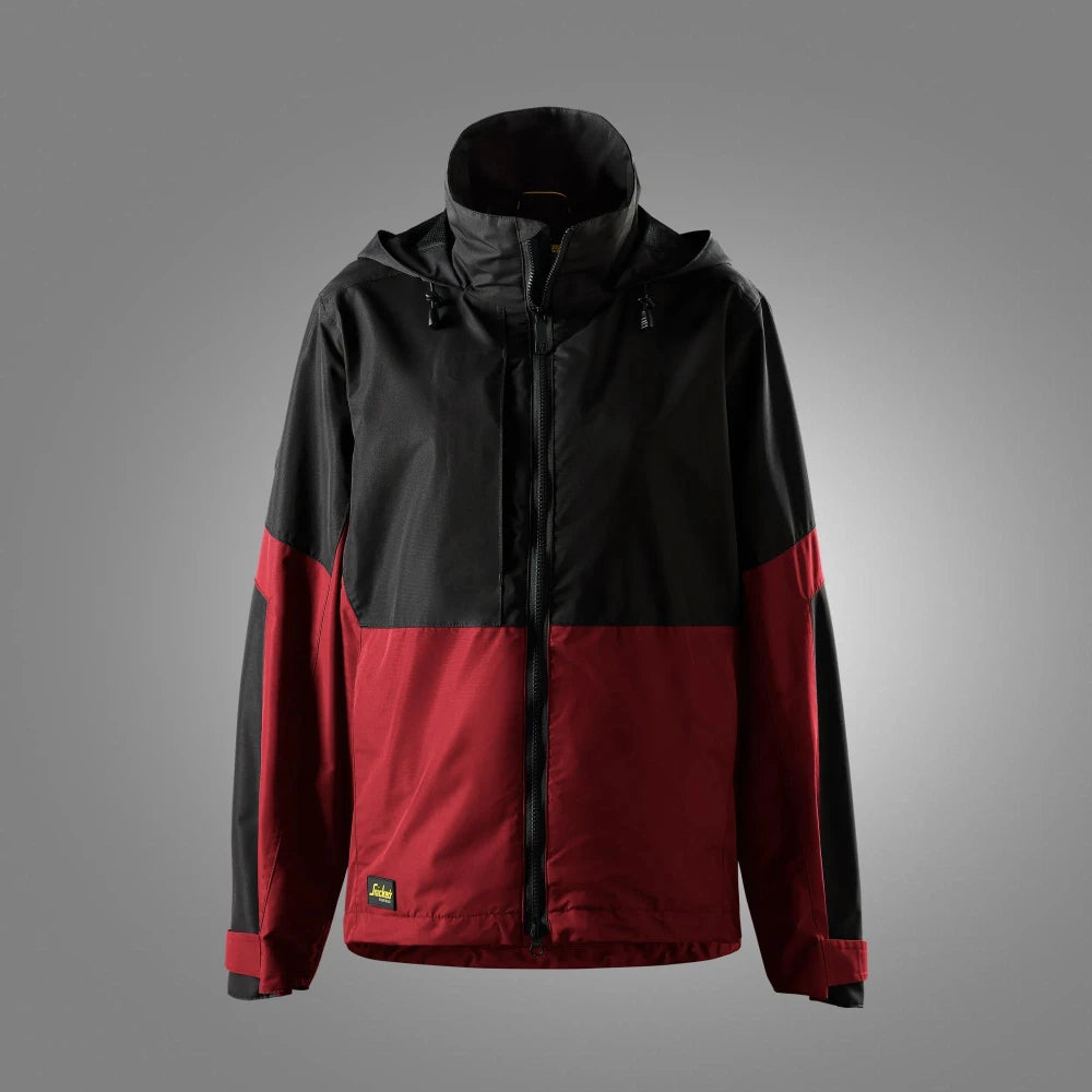 Snickers 1374 Allroundwork Waterdichte Shell Dameswerkjas 1604 Chili Red Black