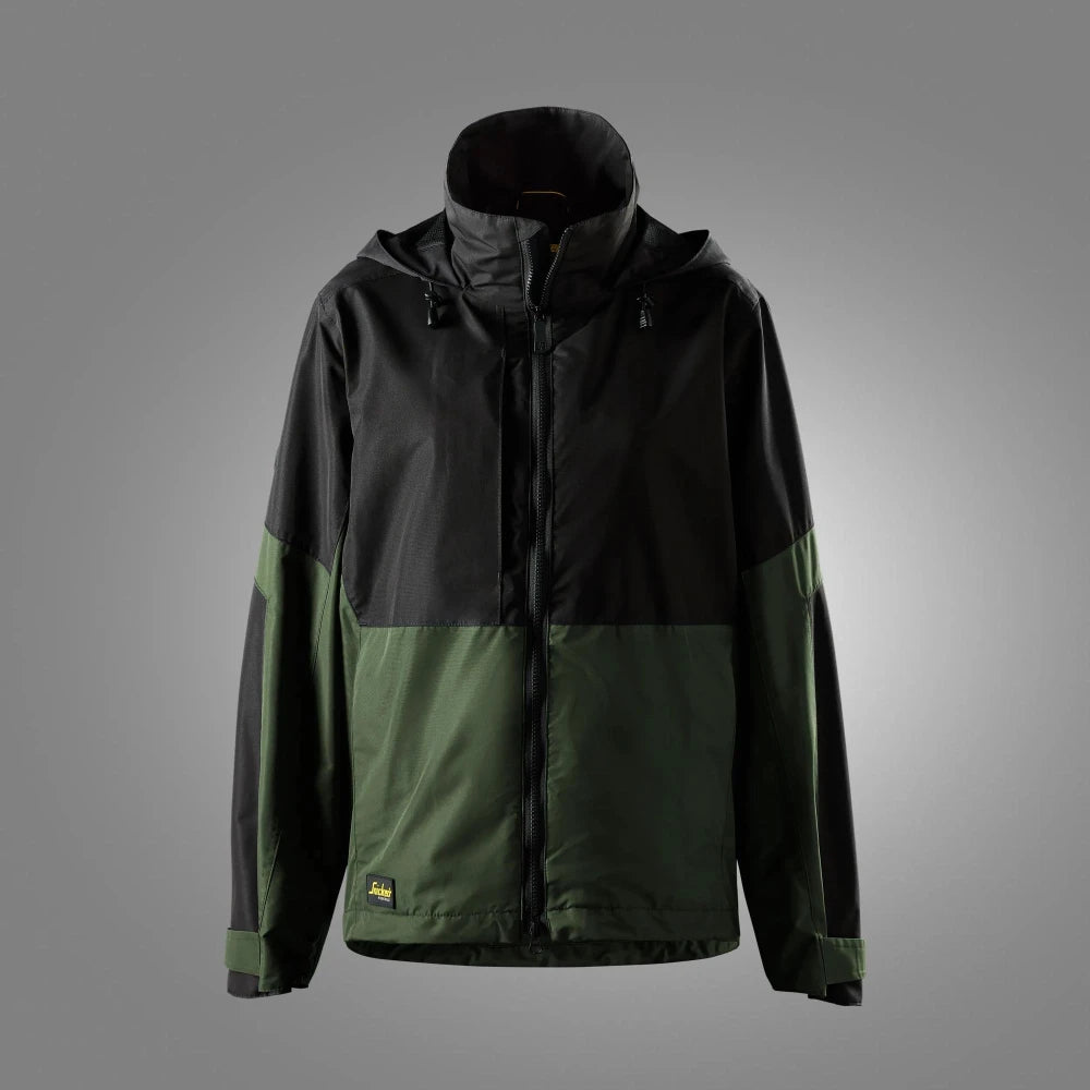 Snickers 1374 Allroundwork Waterdichte Shell Dameswerkjas 3104 Khaki Green Black