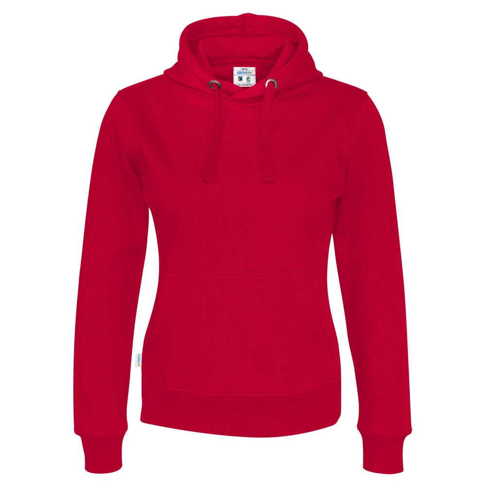 Cottover Hoodie Lady - GOTS Rood