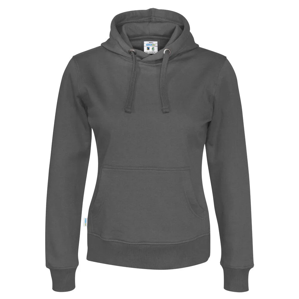 Cottover Hoodie Lady - GOTS Antraciet