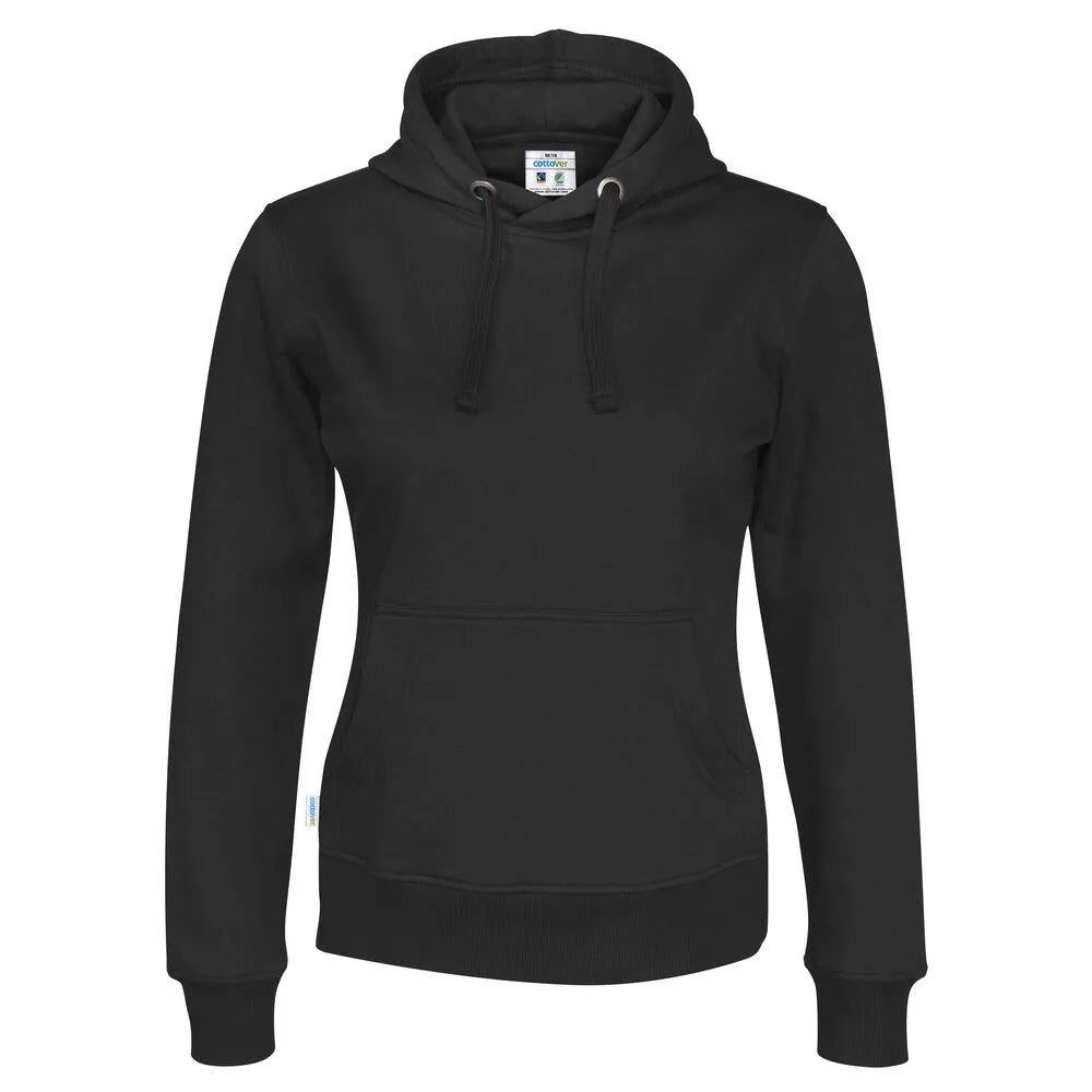 Cottover Hoodie Lady - GOTS Zwart