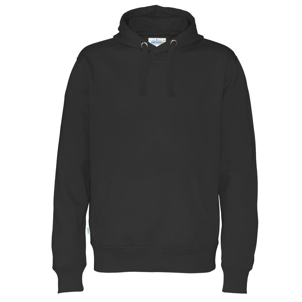 Cottover Hoodie Man - GOTS Zwart
