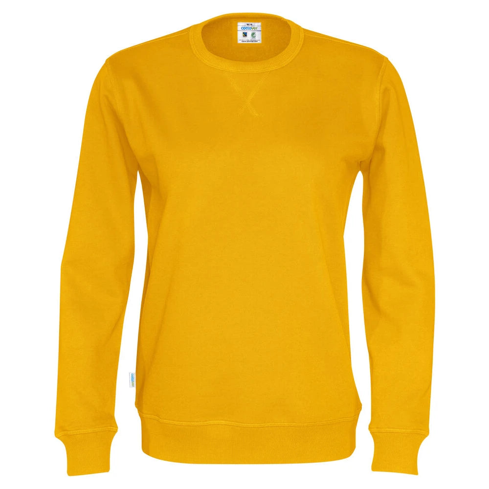 Cottover Sweater Crew Neck Unisex - GOTS Geel