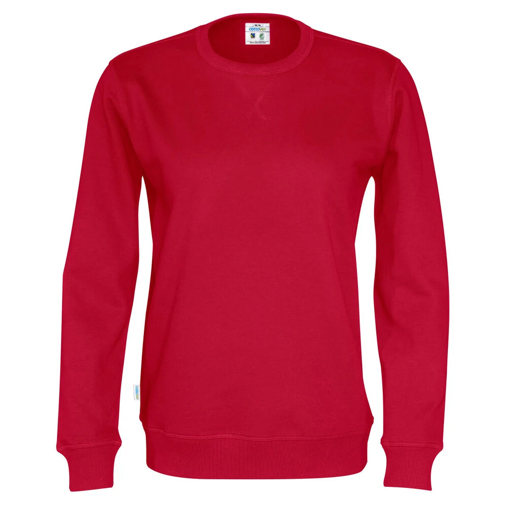 Cottover Sweater Crew Neck Unisex - GOTS Rood