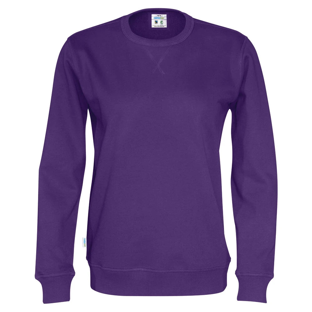 Cottover Sweater Crew Neck Unisex - GOTS Paars