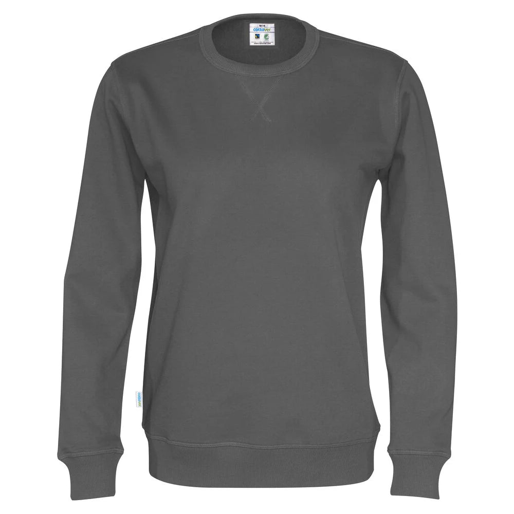Cottover Sweater Crew Neck Unisex - GOTS Antraciet