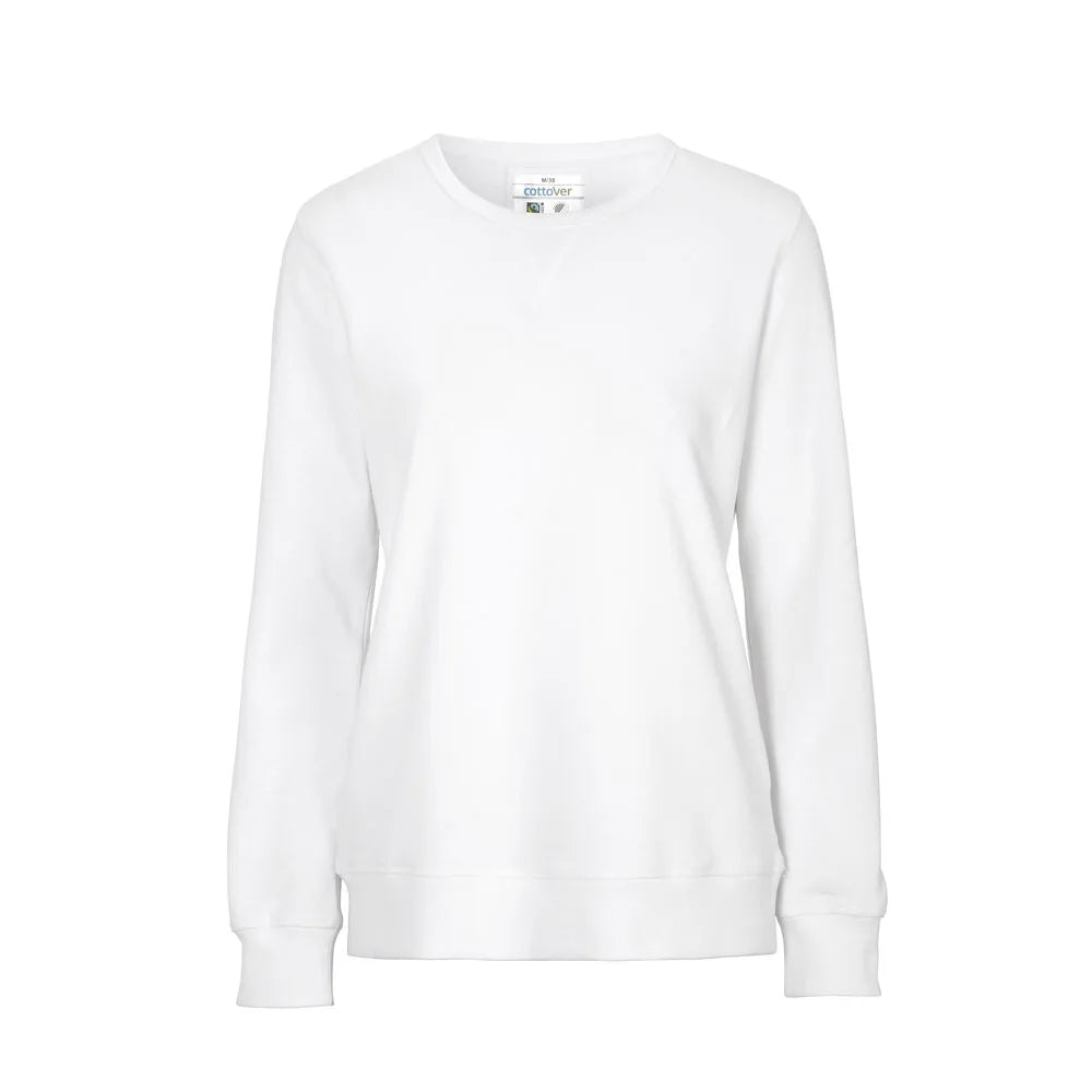 Cottover Sweater Crew Neck Lady - GOTS Wit
