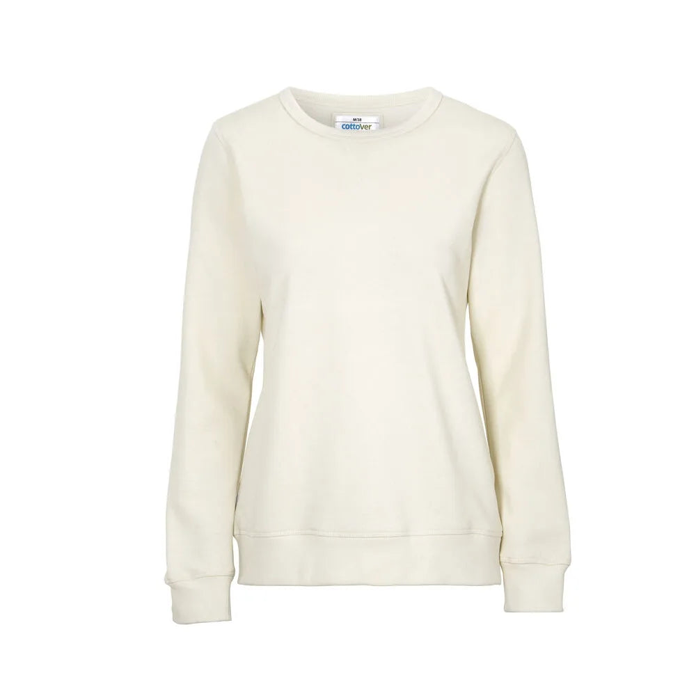 Cottover Sweater Crew Neck Lady - GOTS Gebroken Wit