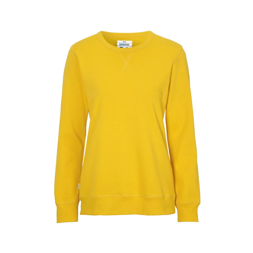 Cottover Sweater Crew Neck Lady - GOTS Geel