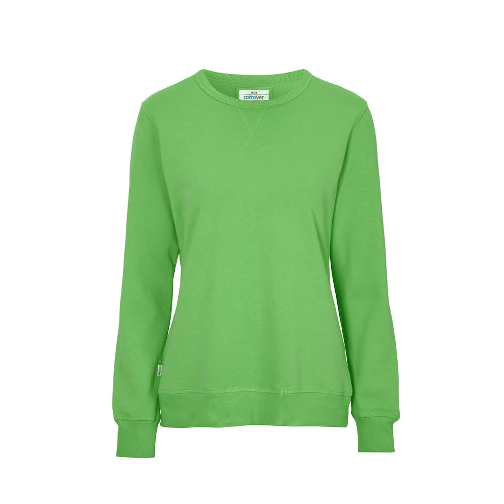Cottover Sweater Crew Neck Lady - GOTS Groen