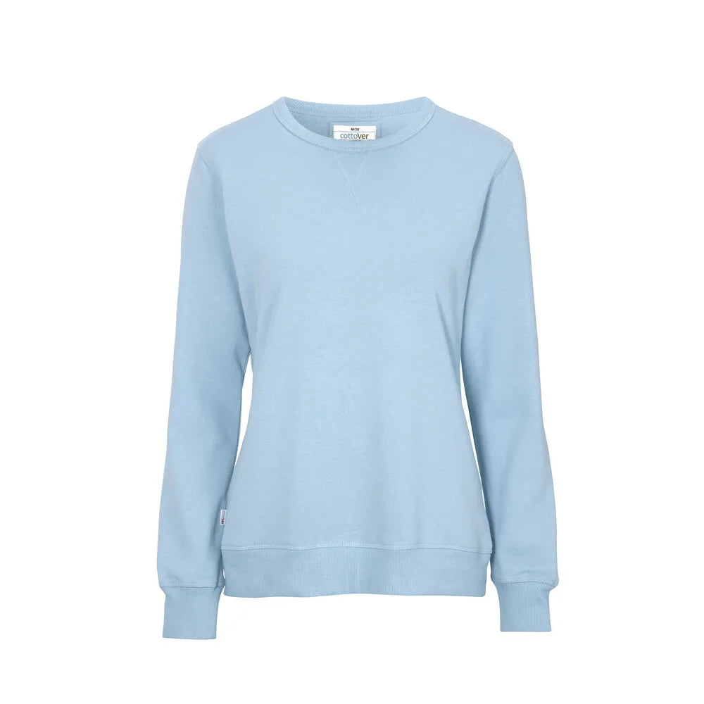Cottover Sweater Crew Neck Lady - GOTS Hemelsblauw