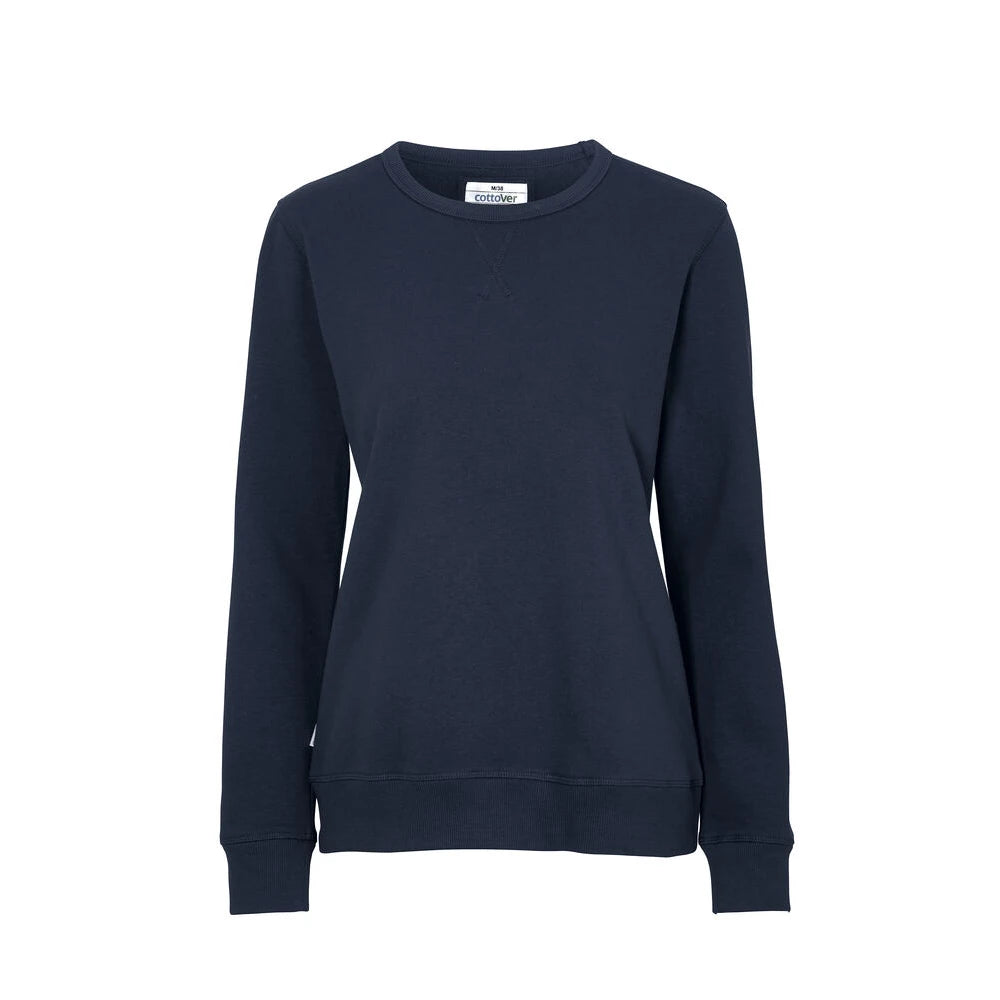 Cottover Sweater Crew Neck Lady - GOTS Marine