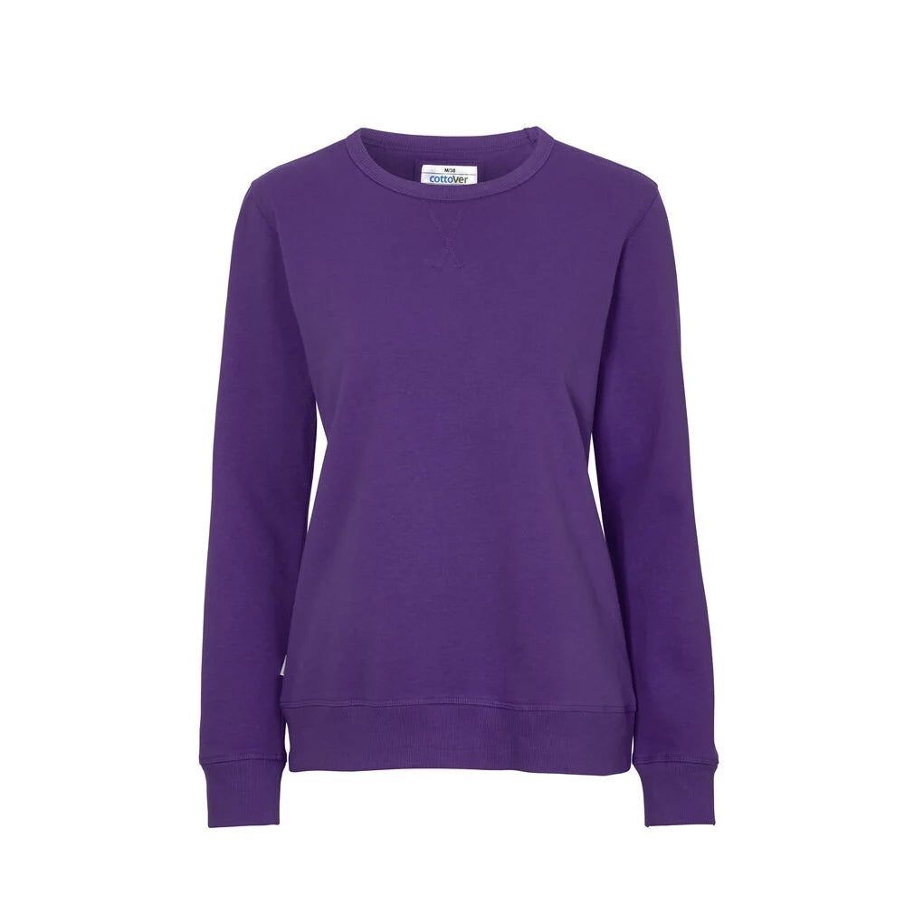 Cottover Sweater Crew Neck Lady - GOTS Paars