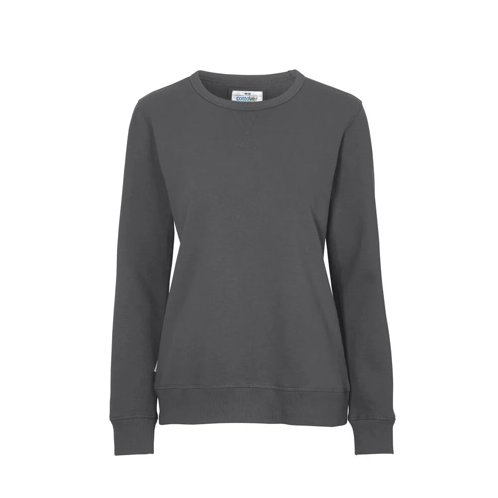 Cottover Sweater Crew Neck Lady - GOTS Antraciet