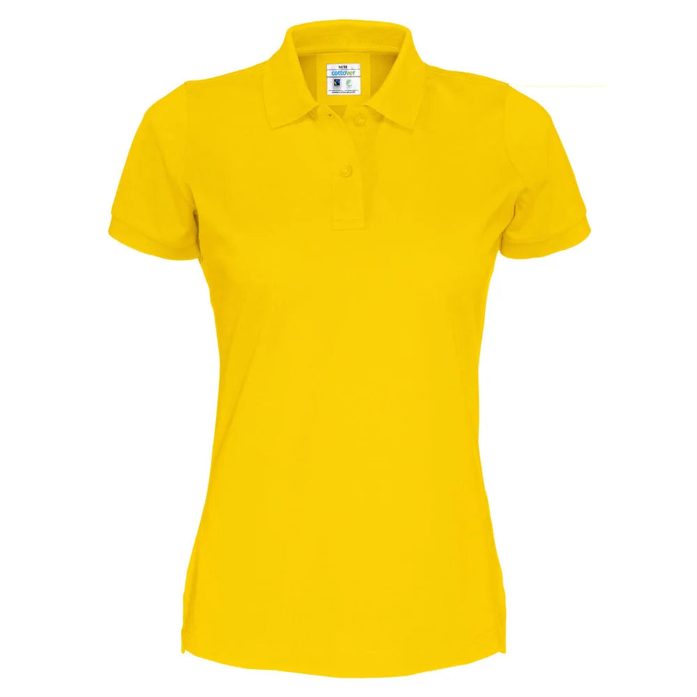 Cottover Polo Pique Lady - GOTS Geel
