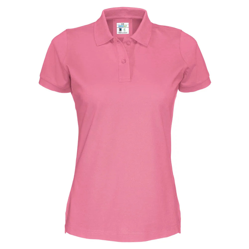Cottover Polo Pique Lady - GOTS Roze