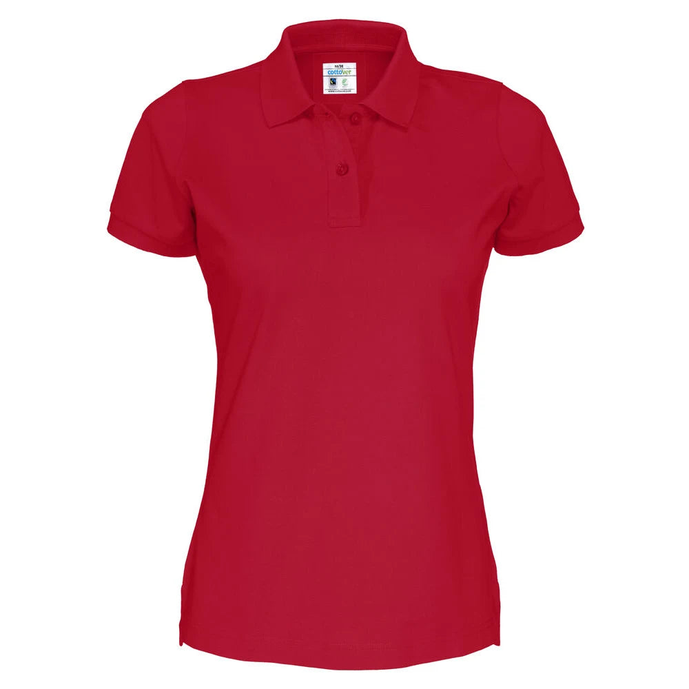 Cottover Polo Pique Lady - GOTS Rood