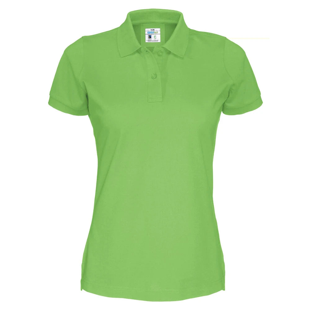Cottover Polo Pique Lady - GOTS Groen