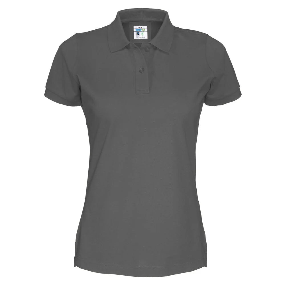 Cottover Polo Pique Lady - GOTS Antraciet