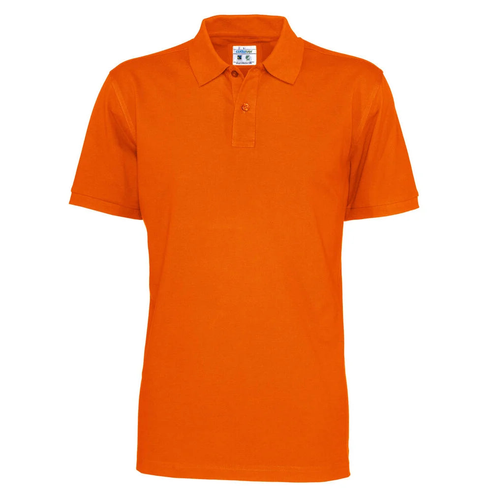Cottover Polo Pique Man - GOTS Oranje