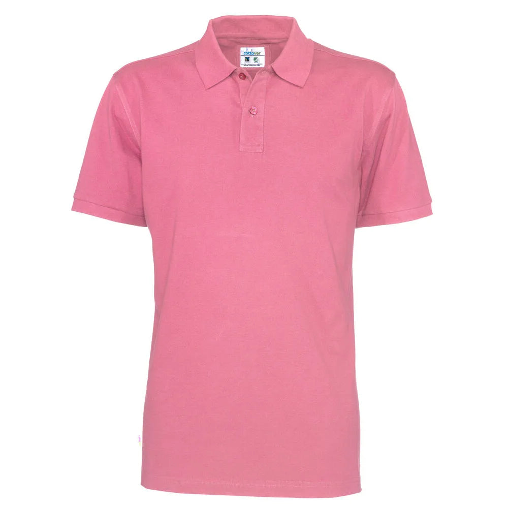 Cottover Polo Pique Man - GOTS Roze