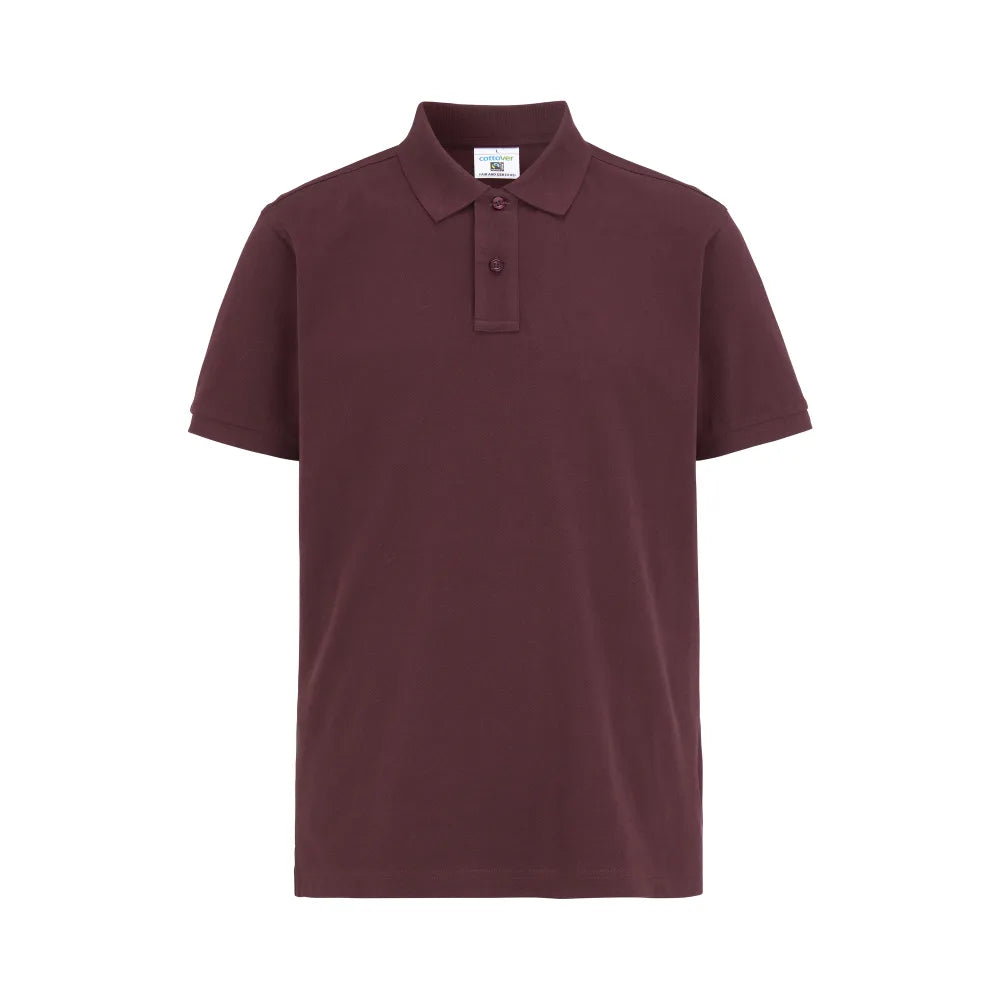 Cottover Polo Pique Man - GOTS Bordeaux