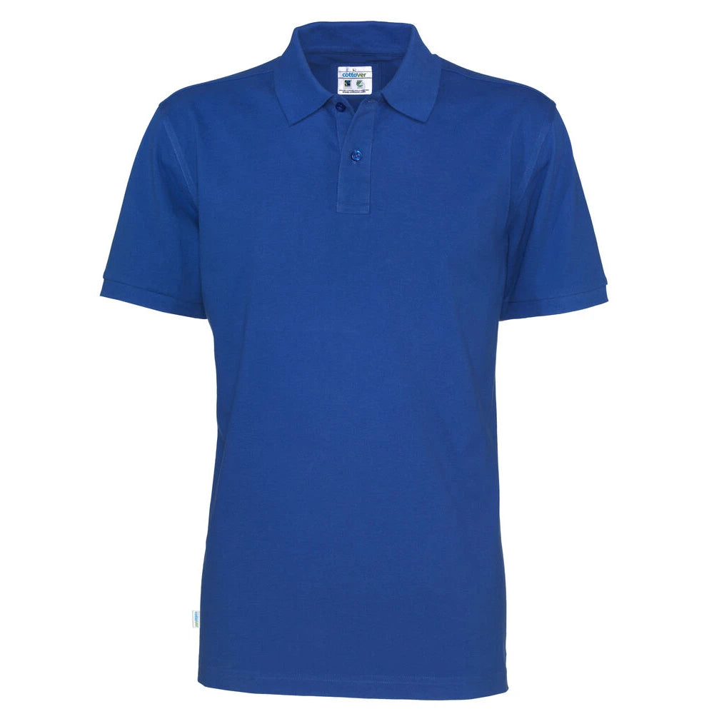 Cottover Polo Pique Man - GOTS Koninklijk Blauw