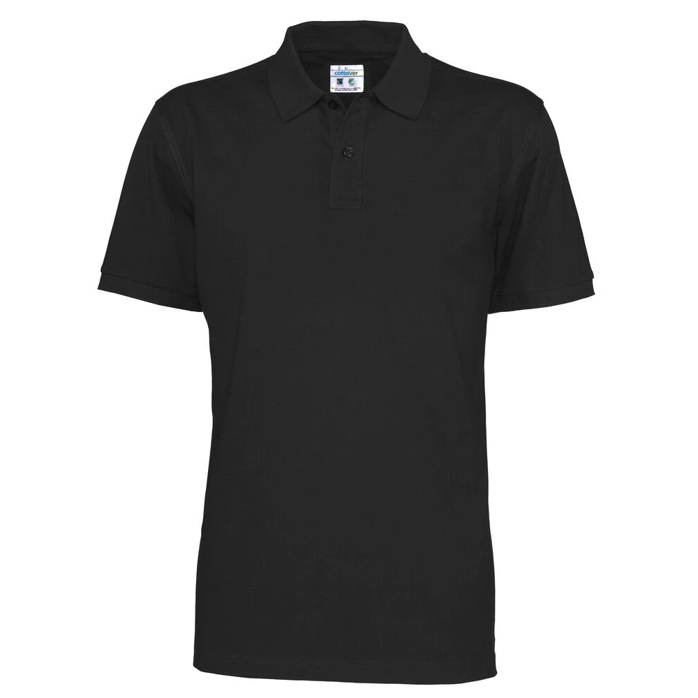 Cottover Polo Pique Man - GOTS Zwart