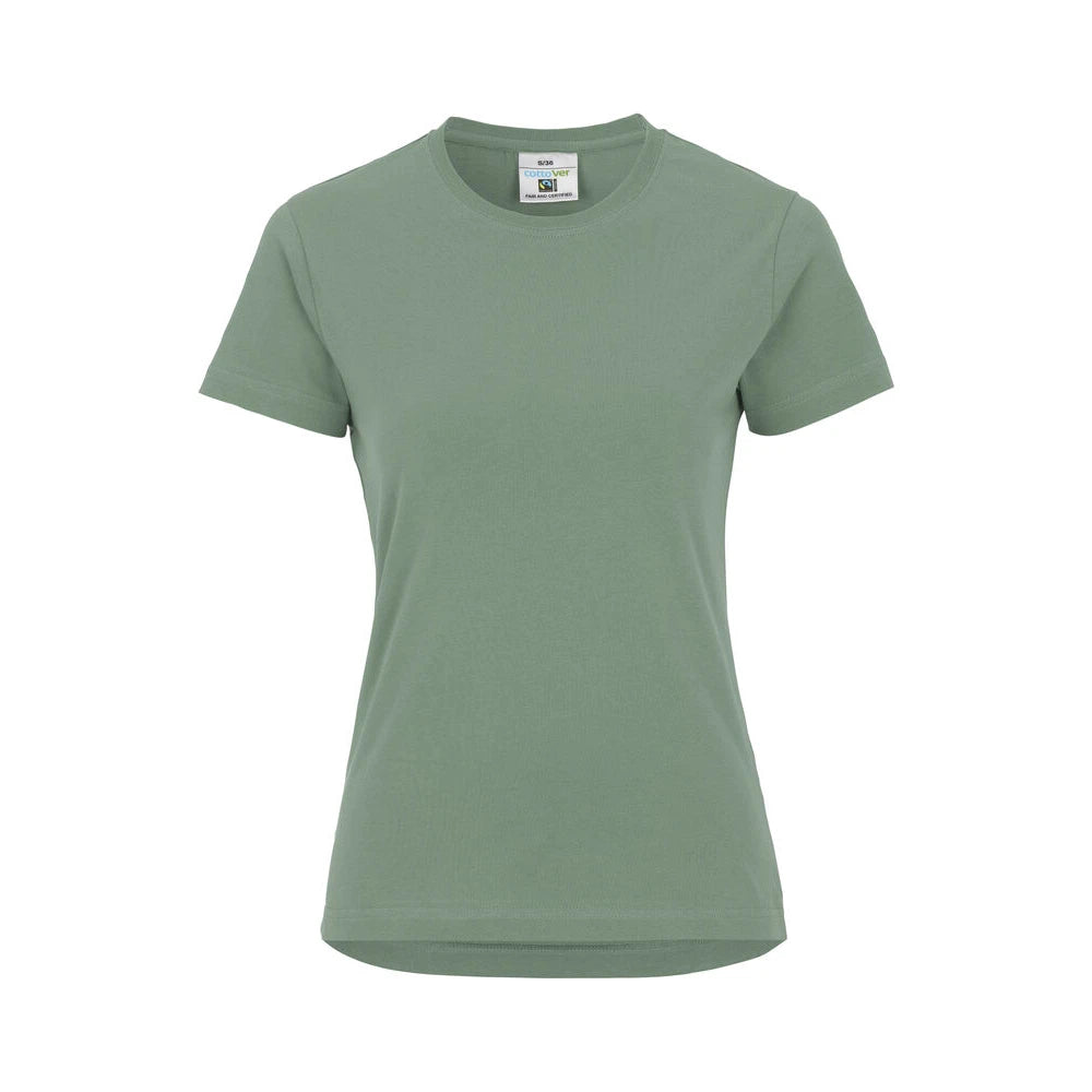 Cottover T-Shirt Lady - GOTS Vintage Groen