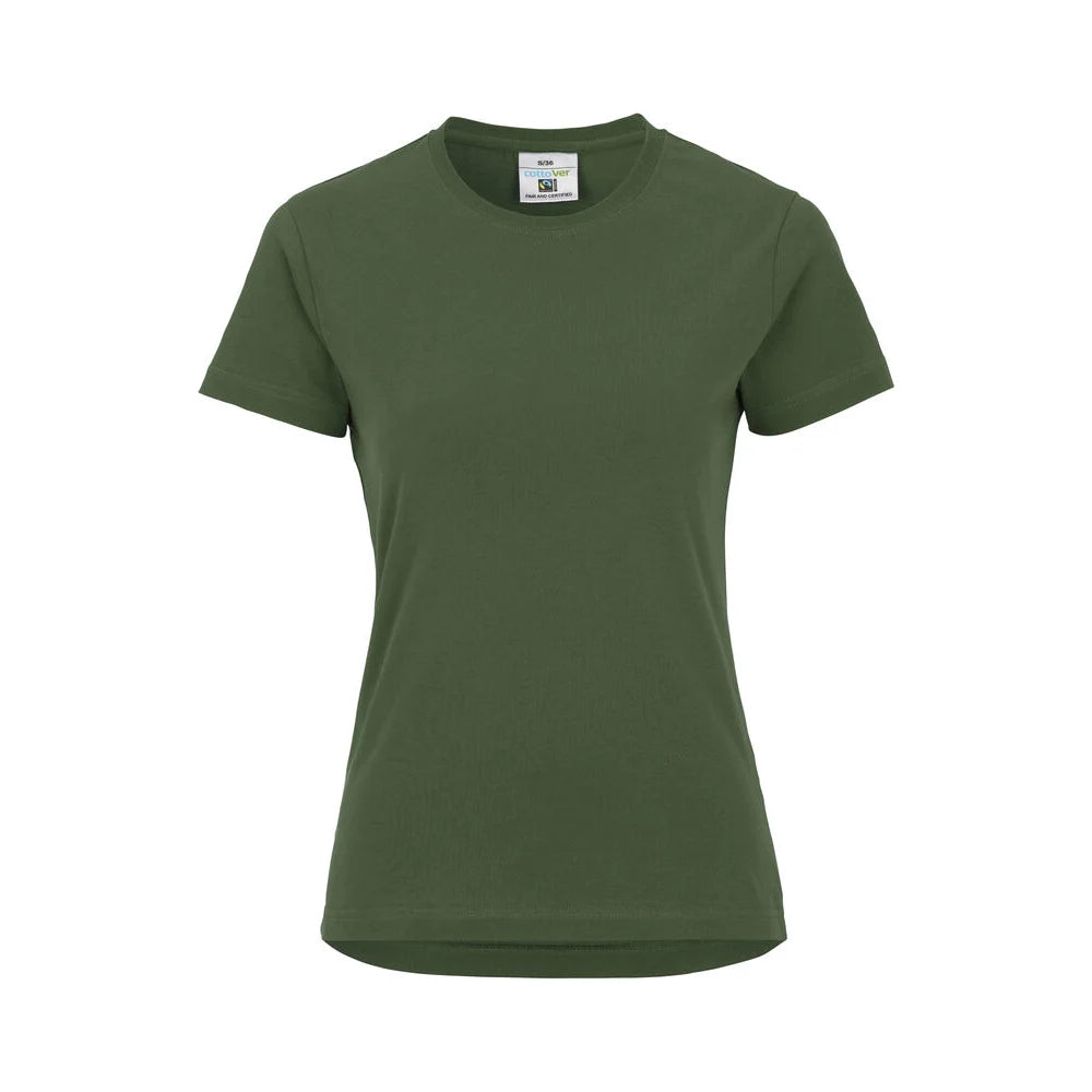 Cottover T-Shirt Lady - GOTS Donker Groen