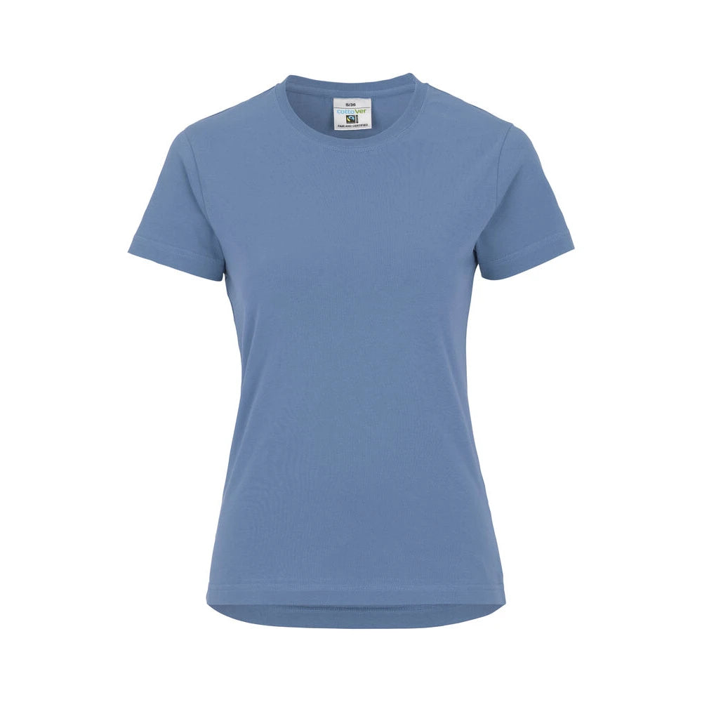 Cottover T-Shirt Lady - GOTS Vintage Blauw
