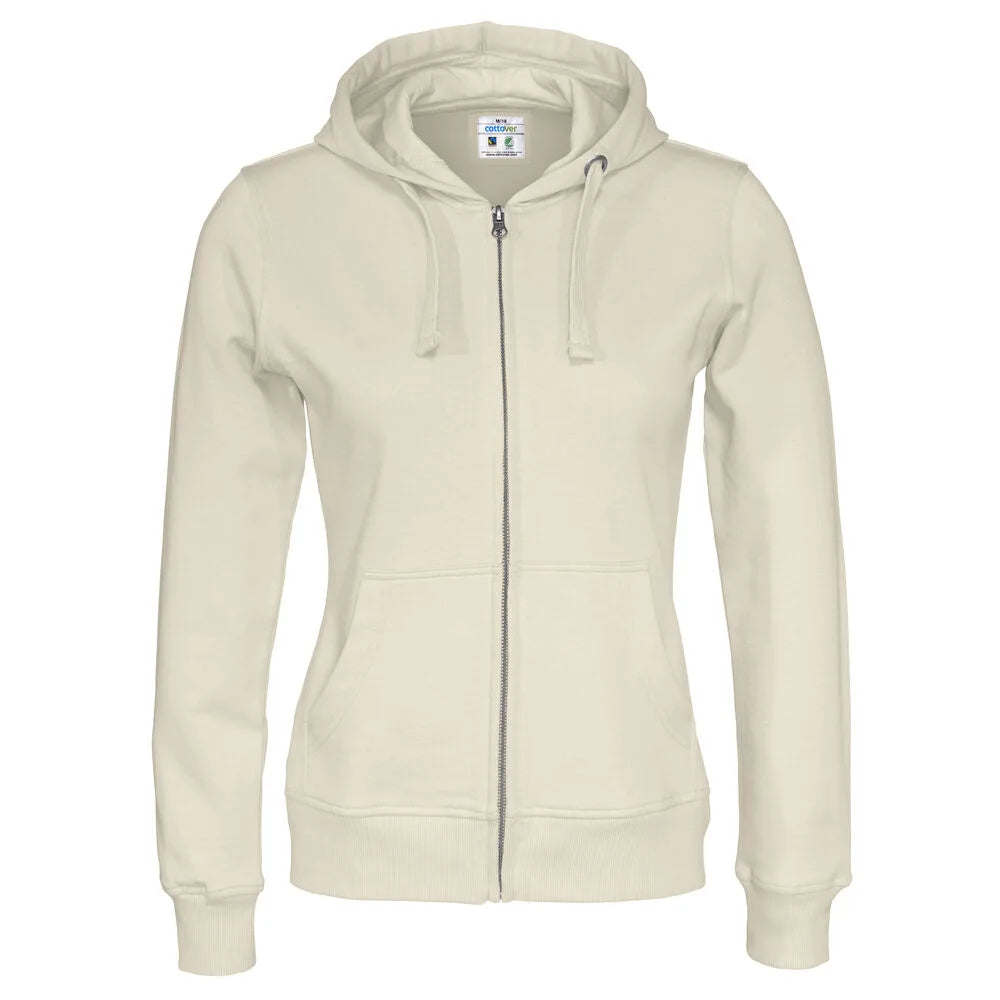 Cottover Hoodie Full Zip Lady - GOTS Gebroken Wit