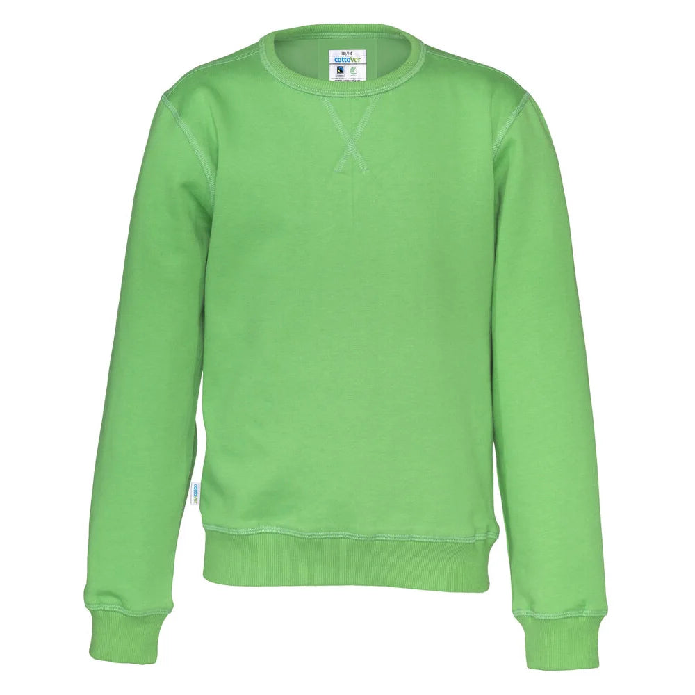 Cottover Sweater Crew Neck Kid - GOTS Groen