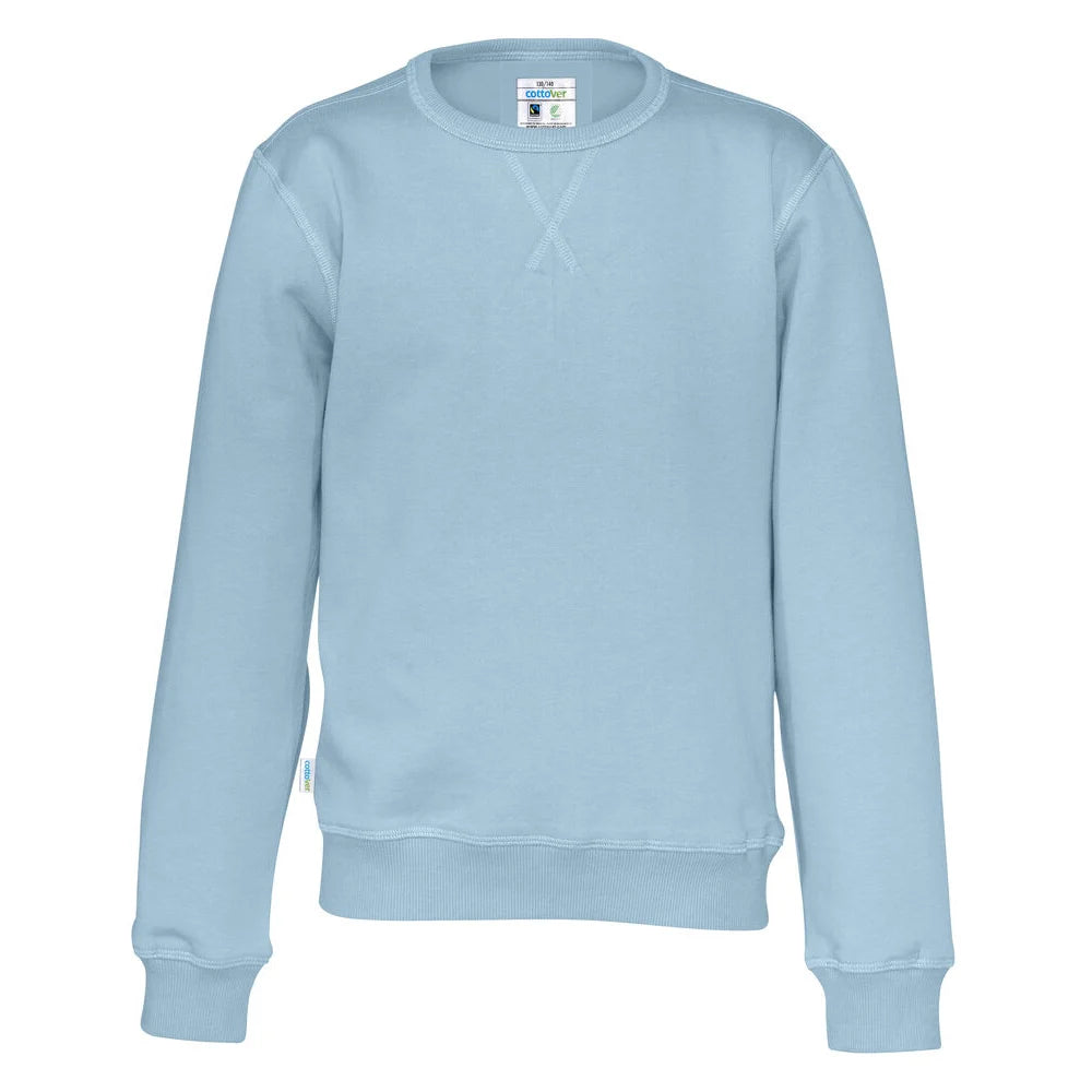 Cottover Sweater Crew Neck Kid - GOTS Hemelsblauw