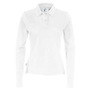 Cottover Polo Pique Long Sleeve Lady - GOTS Wit