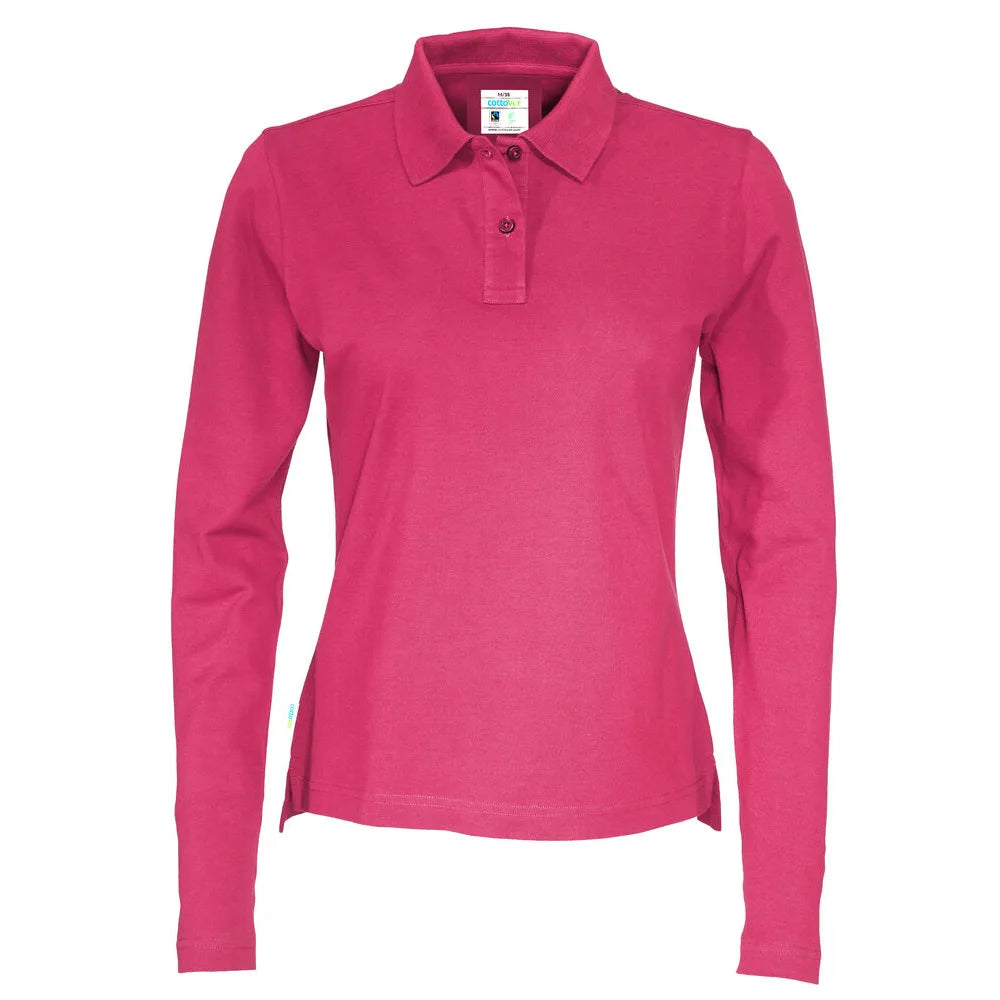 Cottover Polo Pique Long Sleeve Lady - GOTS Kersrood