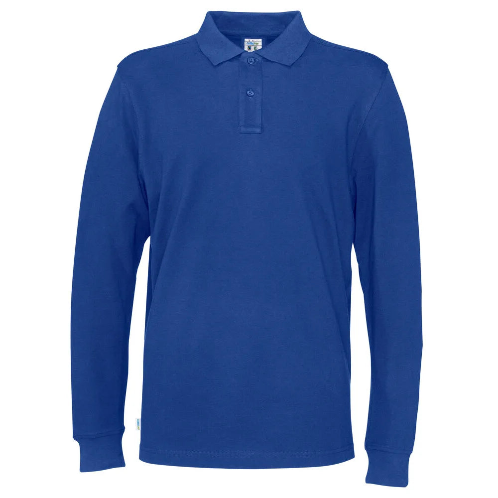 Cottover Polo Pique Long Sleeve Man - GOTS Koninklijk Blauw