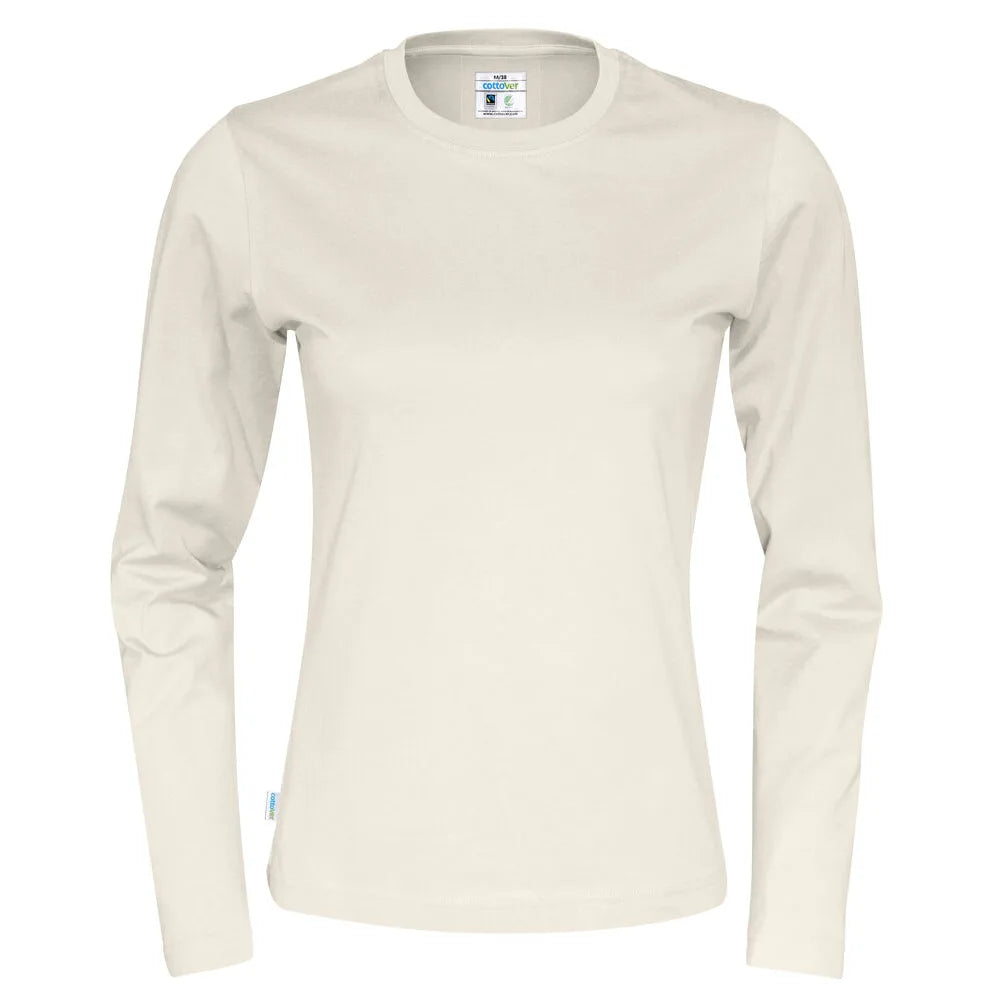 Cottover T-Shirt Long Sleeve Lady - GOTS Gebroken Wit