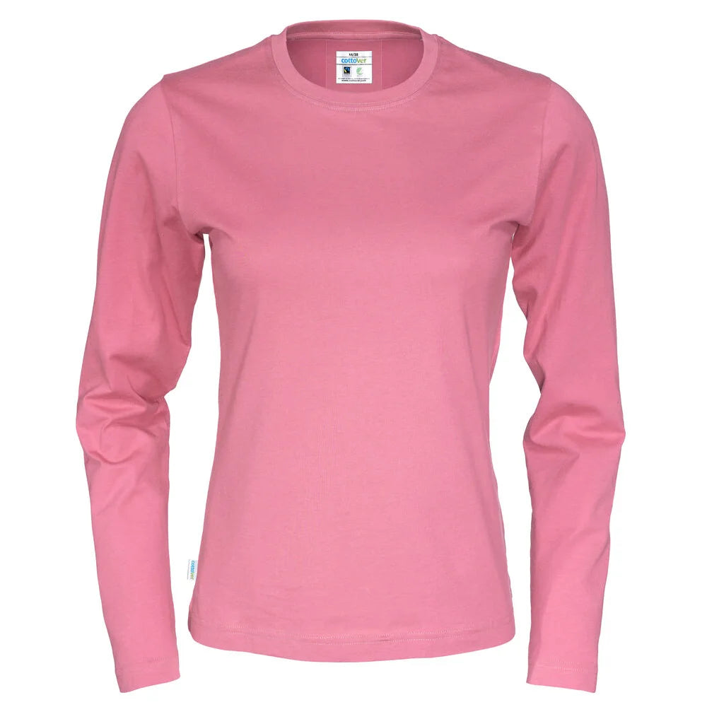 Cottover T-Shirt Long Sleeve Lady - GOTS Roze