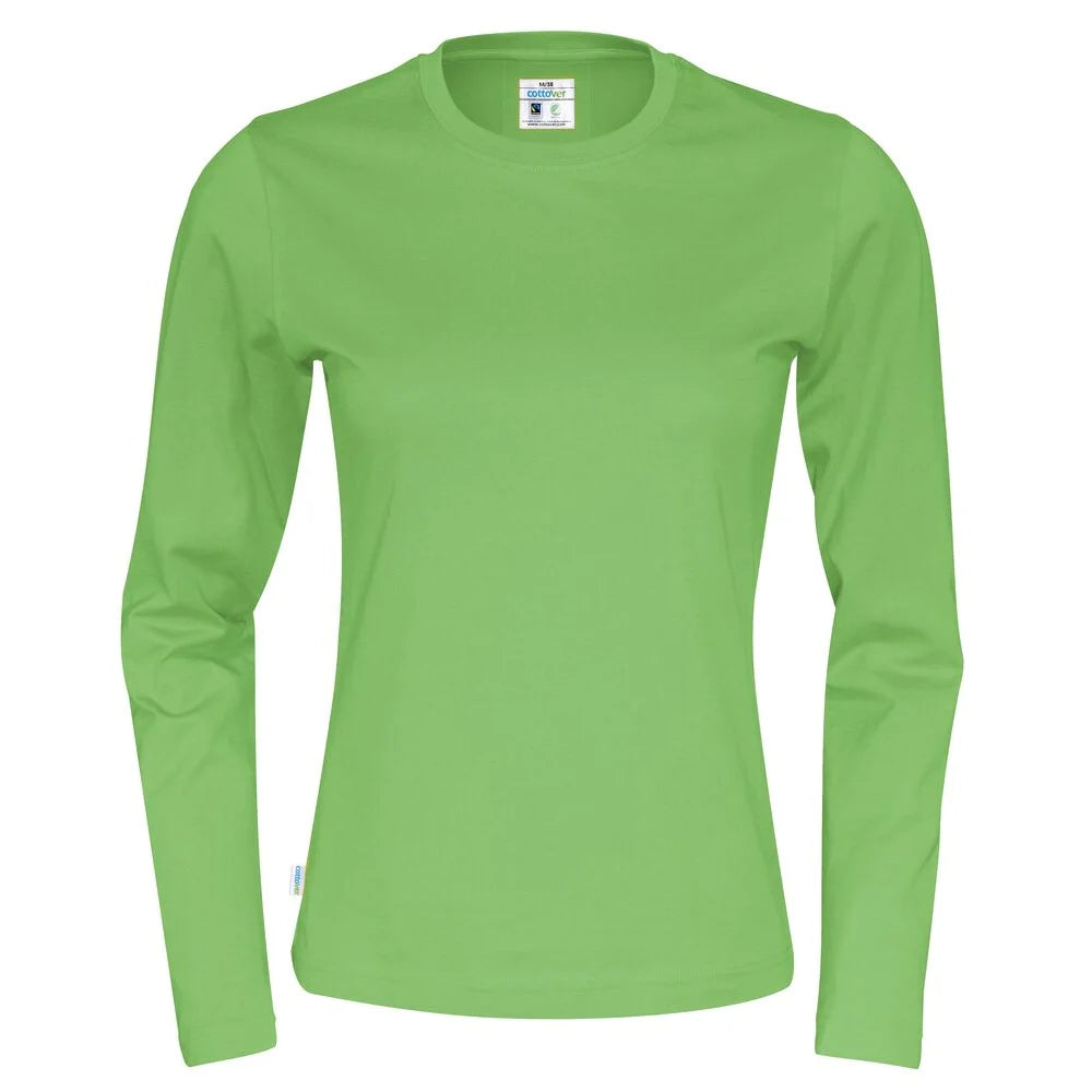 Cottover T-Shirt Long Sleeve Lady - GOTS Groen
