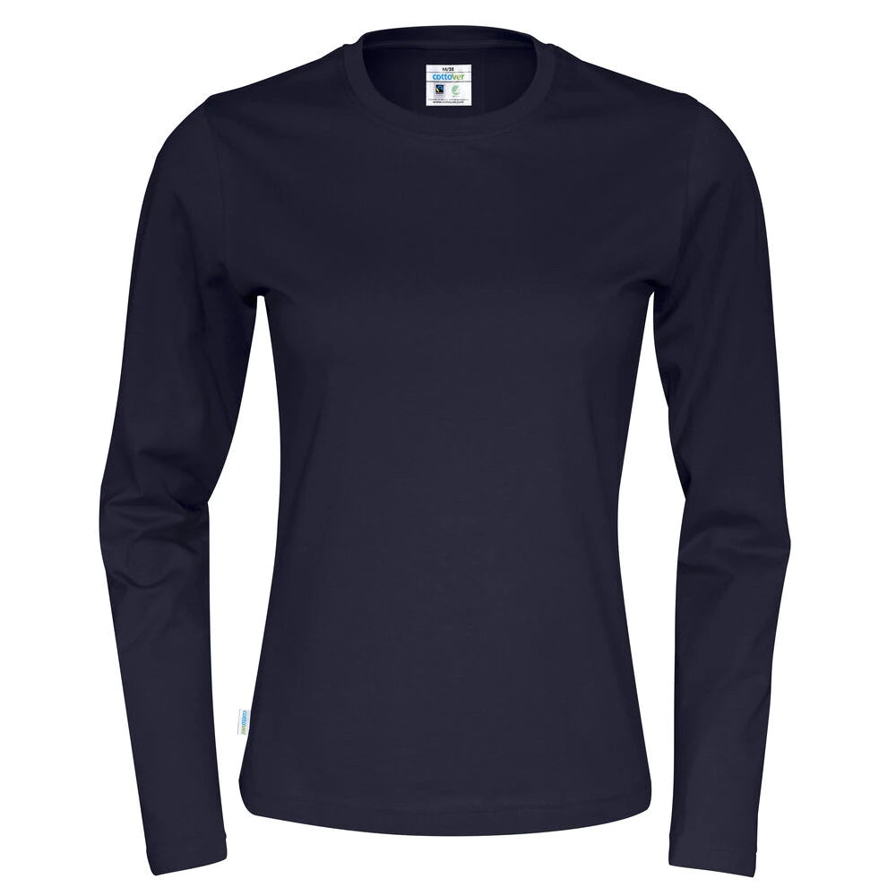 Cottover T-Shirt Long Sleeve Lady - GOTS Marine