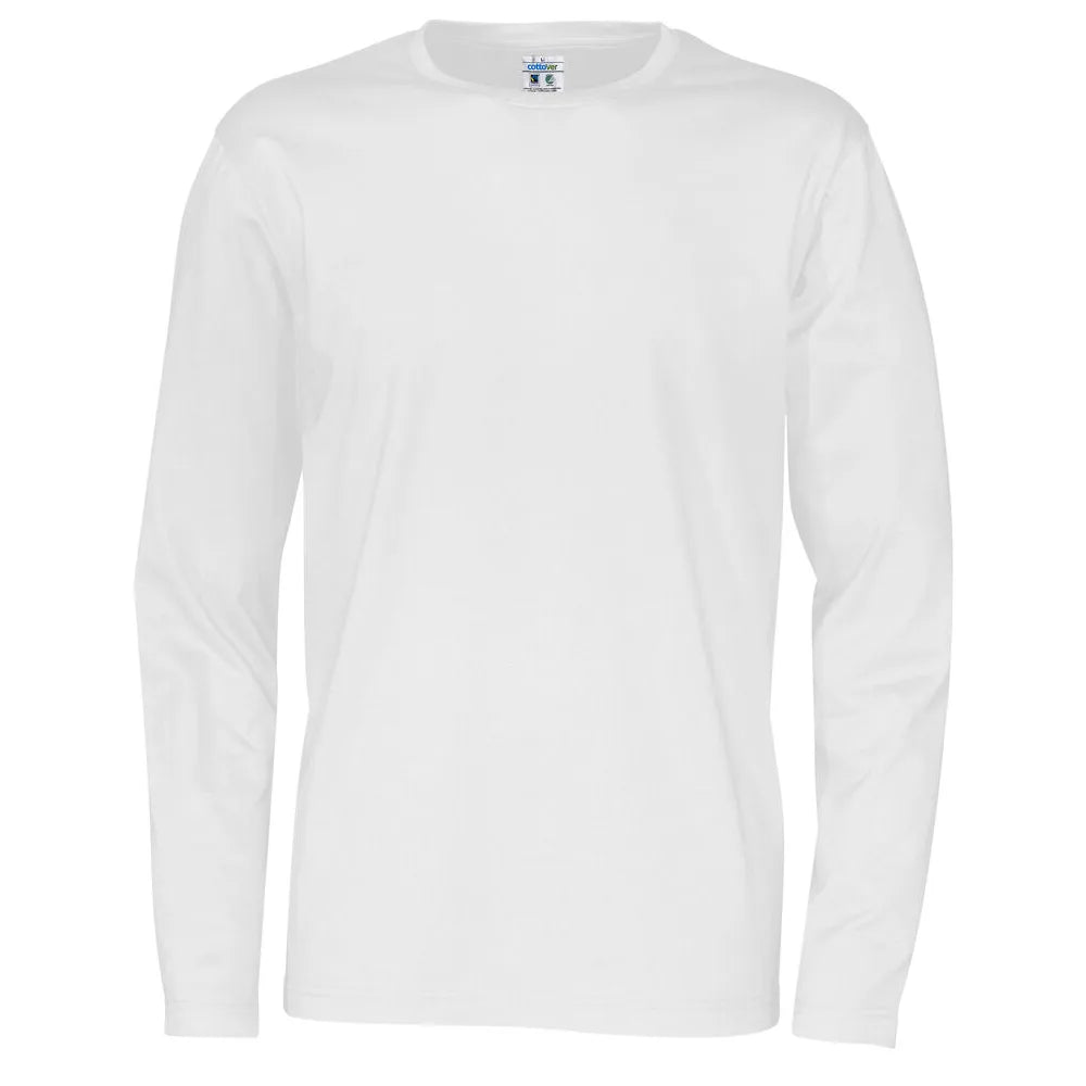Cottover T-Shirt Long Sleeve Man - GOTS Wit