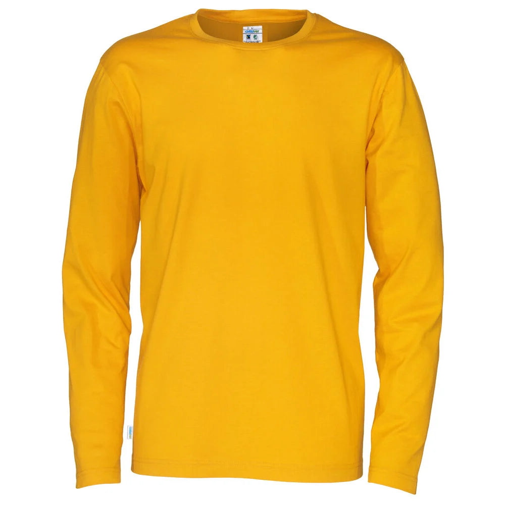 Cottover T-Shirt Long Sleeve Man - GOTS Geel